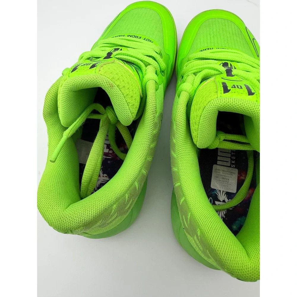 Puma MB.02 JR LaMelo Ball Neon Green Basketball Shoes 378358 02 Mens 6.5